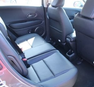 Honda HR-V, interior rear passenger seat view