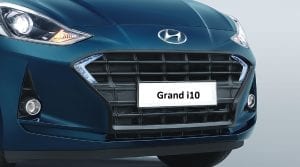 Hyundai_GRAND_i10_ exterior grill, Admire it from any angle, and The All New GRAND i10 will catch your eye with its exterior styling, bold stance and contemporary design.