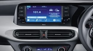 Hyundai_GRAND_i10, The All New GRAND i10 comes with Best-in-segment 20.25 cm Touchscreen Infotainment system with smartphone connectivity.