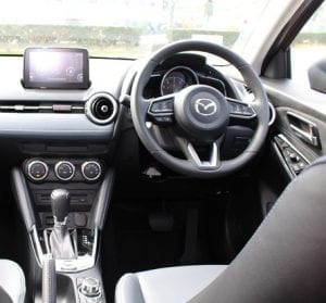 Mazda 2 website interior driver view