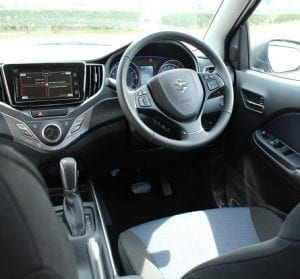 Suzuki Baleno Website interior front view