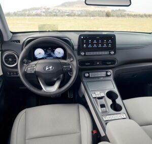 Hyundai Kona EV interior view